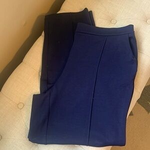 EUC IMAN Scub Knit Ankle Pants Navy L